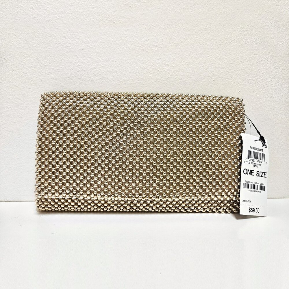 I.N.C. International Concepts Prudence Shiny Mesh Clutch